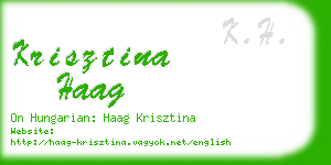 krisztina haag business card